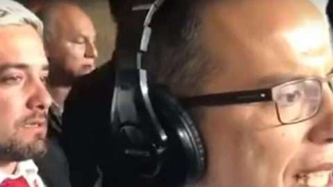 El periodista deportivo peruano Daniel Peredo el día en que Perú calificó a Rusia 2018.