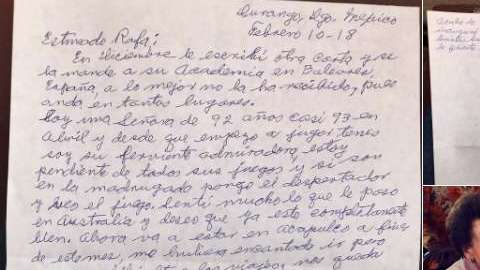 Una mexicana de 92 años le escribió una emotiva carta a Rafael Nadal
