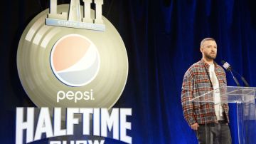 Timberlake durante la conferencia de prensa en Minneapolis.