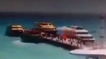 Momento de la explosión.