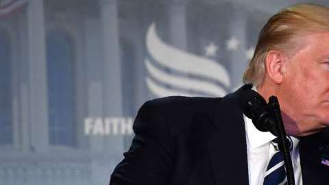 El año pasado, el presidente Trump acudió a un encuentro de líderes evangélicos.