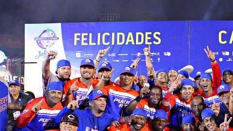 La novena de Puerto Rico, flamantes campeones de la Serie del Caribe de Beisbol Jalisco 2018. (Foto: Imago7/Jorge Barajas)