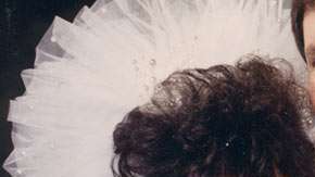 Mónica Rodríguez el día de su boda con Edward Smith, de quien esperaba un hijo