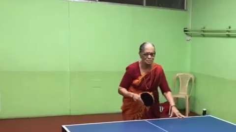 Sarawathi Rao es una veterana del tenis de mesa de la India