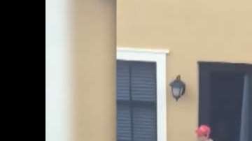 Nikolas Cruz fue captado disparando con un arma de fuego en su casa.