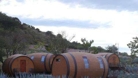 Hotel de barricas, el lugar en México para "reposar" como un tequila.