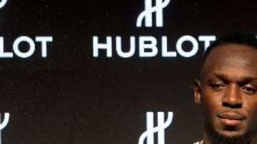 El atleta jamaicano Usain Bolt durante la Feria de relojes y joyas 'Baselworld', en Basilea, Suiza. (Foto: EFE/ Georgios Kefalas)