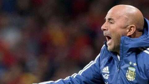 El entrenador de la selección argentina, Jorge Sampaoli, durante el partido amistoso ante España. (Foto: EFE/Rodrigo Jiménez)