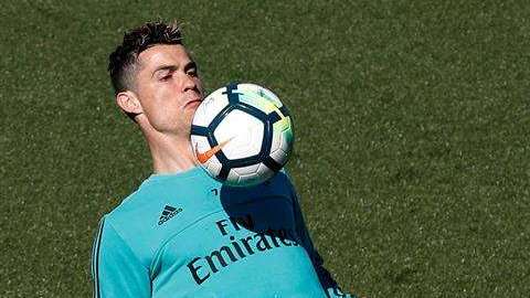 Cristiano Ronaldo y Gareth Bale, durante una práctica con el Real Madrid