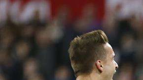 Lionel Mesi celebra su gol con el que rescató el empate ante el Sevilla