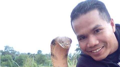 Abu habitualmente publicaba en sus redes sociales fotos donde se lo veía con serpientes.