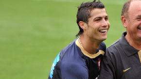 Felipao y Cristiano Ronaldo en la selección portugal.  FABRICE COFFRINI/AFP/Getty Images