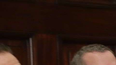 El presidente Trump durante su anuncio de arancel al acero y aluminio.