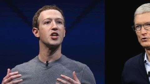 El escándalo de privacidad de Facebook enfrentó a Zuckerberg y a Tim Cook.