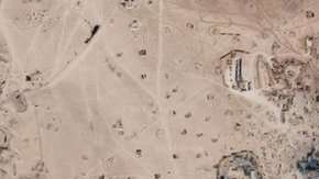 Un imagen satelital de la base aérea T4/Tiyas.