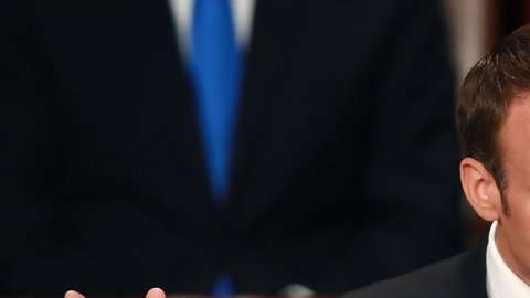 Macron realizó una visita de Estado a Estados Unidos.