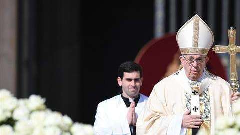 El papa Francisco en el Domingo de Resurrección.