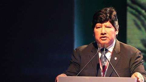 Edwin Oviedo, presidente Federación Peruana de Fútbol. EFE