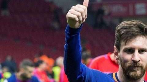 El delantero argentino del FC Barcelona, Lionel Messi, tras ganar la Copa del Rey por 5 goles a 0 al Sevilla. (Foto: EFE/Rodrigo Jiménez)