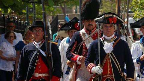 Recreación de la invasión de los ingleses a Puerto Rico. EFE