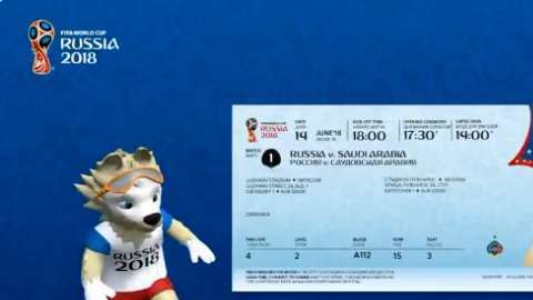 La FIFA presentó el diseño de los boletos del Mundial de Rusia 2018