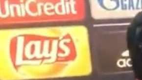 Cristiano Ronaldo y Gianluiggi Buffon en la zona mixta del Santiago Bernabéu.