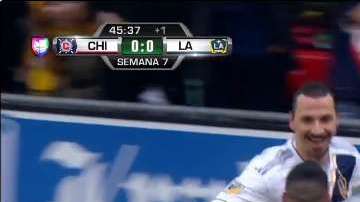 Zlatan Ibrahimovic logró el gol del triunfo de LA Galaxy sobre Chicago Fire
