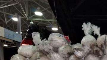 Los paquetes de metanfetaminas incautados por el CBP en California.