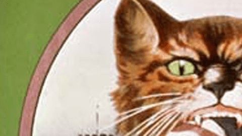 La WSPU creó este popular panfleto para denunciar la 'Ley del gato y el ratón', que permitía liberar a las presas debilitadas por el hambre hasta que se recuperaran y volverlas a apresar