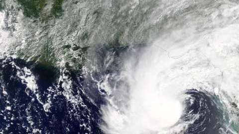 La tormenta Alberto vista desde el espacio.