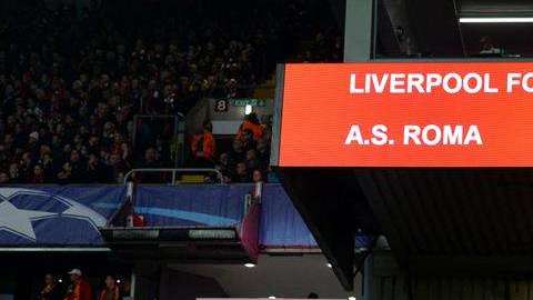 El marcador agregado entre Liverpool y Roma. EFE