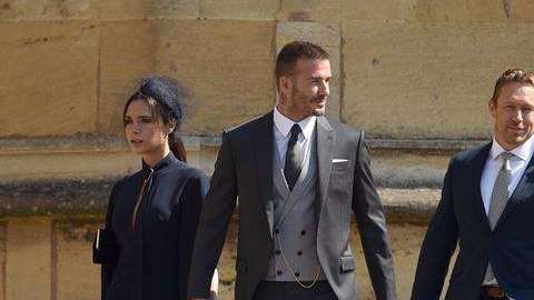 La presencia de David Beckham y Victoria causó revuelo en la Boda Real