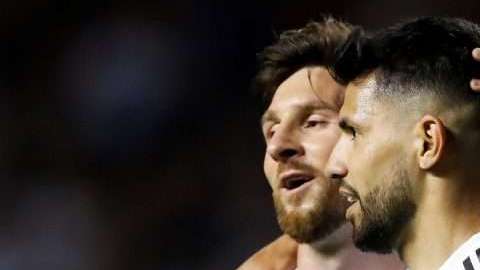 Messi y Agüero le dieron a Argentina la victoria ante Haití este martes. (Foto: EFE/David Fernández)