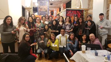 Los alebrijes que pintaron los participantes en La Catrina Café en Pilsen durante las clases fueron tallados en madera de copal por artistas del colectivo ‘Puech Ikots’ de Oaxaca, México.