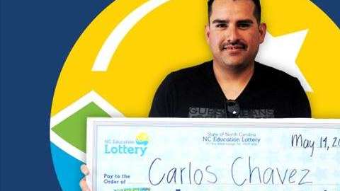 Carlos Chávez ganó con el primer boleto de lotería que compró.