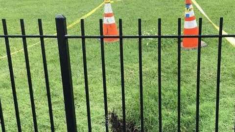 El agujero en el jardín de la Casa Blanca.
