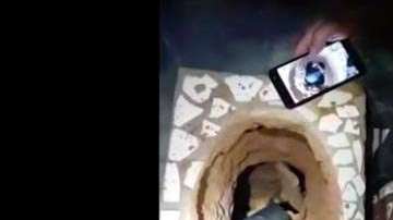 El hoyo se extendía unos 70 metros.