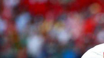 Cristiano Ronaldo al anotar a Marruecos. EFE