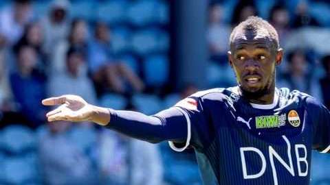 El exatleta jamaicano Usain Bolt debutó con el Stromsgodset de Noruega. (Foto: EFE/ Ruud Vidar)