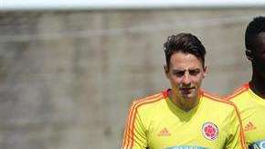 James Rodríguez y sus compañeros de Colombia. EFE