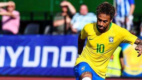 El astro de Brasil Neymar hizo un golazo ante Austria en el último ensayo antes del Mundial. (Foto: EFE/EPA/CHRISTIAN BRUNA)