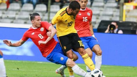 Costa Rica fue goleada este lunes por Bélgica en Bruselas (Foto: EFE/Stephanie Lecocq)