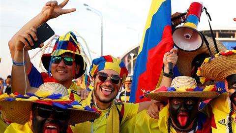 Hinchas colombianos en Rusia. EFE