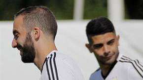 Jorge Sampaoli en el entrenamiento del lunes. EFE