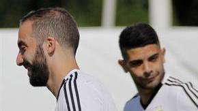 Jorge Sampaoli en el entrenamiento del lunes. EFE