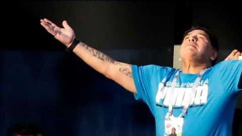 El exjugador argentino Diego Armando Maradona. (Foto: EFE/Juan Herrero)