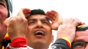 Hinchas alemanes sufrieron como nunca. EFE