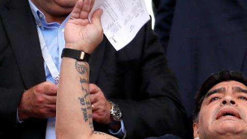 Maradona tuvo un reprobable comportamiento en el duelo ante Nigeria