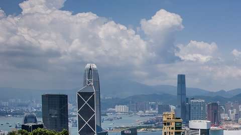 Hong Kong es famosa por sus rascacielos.