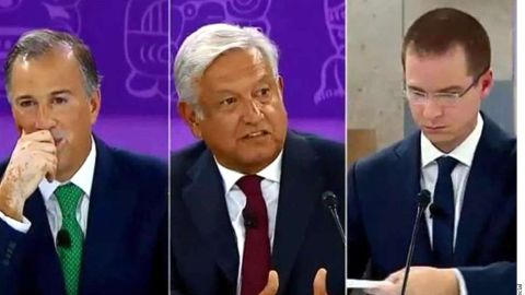 Los tres principales candidatos presidenciales.